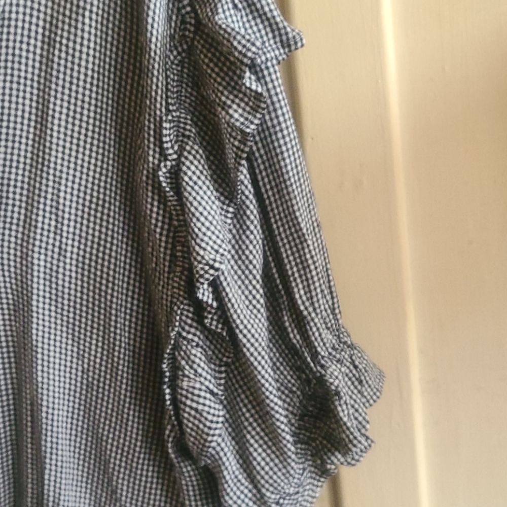 American Eagle Gingham Crop Top Black & White Size XXL - Picture 4 of 12